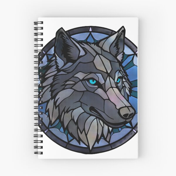 Item preview, Stained glass wolf designed and sold by SpectrumShine.