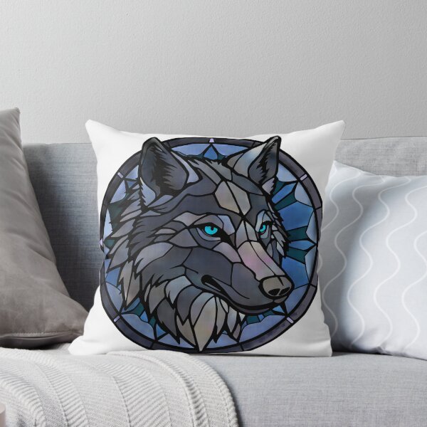 Item preview, Stained glass wolf designed and sold by SpectrumShine.