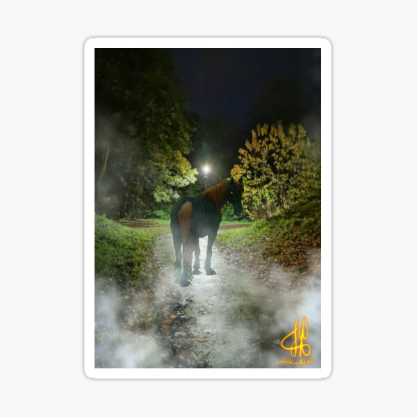 Kelpie in the mist Sticker