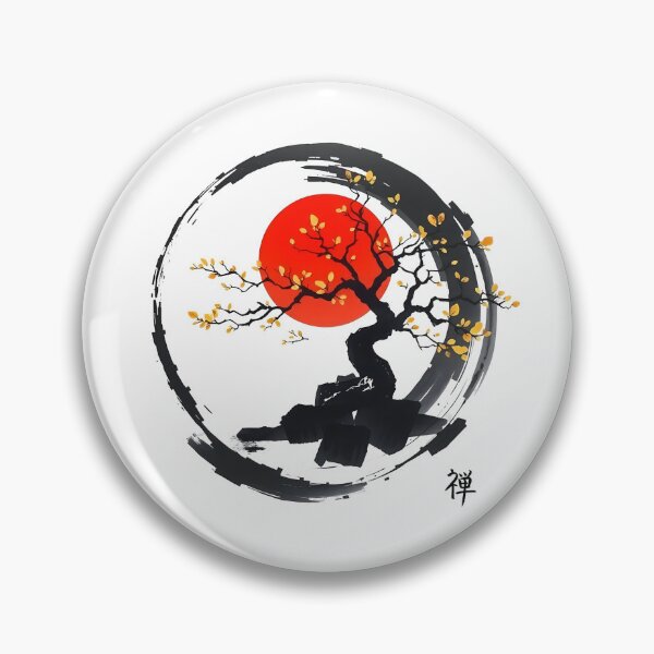 Item preview, Enso Circle and Bonsai Tree on Canvas  designed and sold by svarupa.
