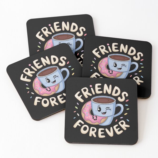 Item preview, Cute Coffee and Donut Cartoon Friends Forever designed and sold by love3617.