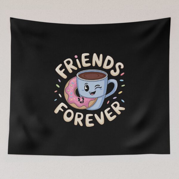 Item preview, Cute Coffee and Donut Cartoon Friends Forever designed and sold by love3617.