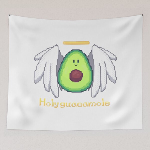 Item preview, pixel art angel avocado holy guacamole designed and sold by ZerpaGiovanna.