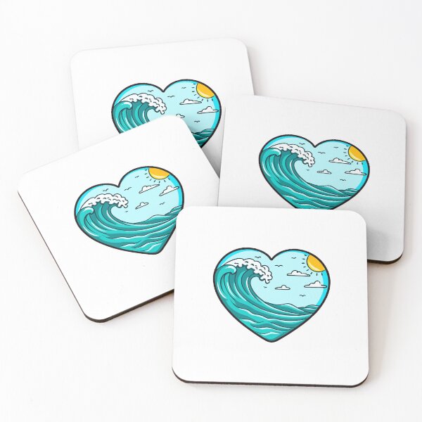 Item preview, A Cute Heart of Love: Summer Ocean Waves Vibes designed and sold by Timegraf.
