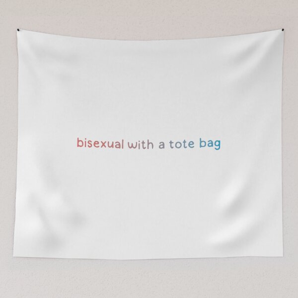 Item preview, Bisexual with a Tote Bag. pink designed and sold by dontqu0teme.