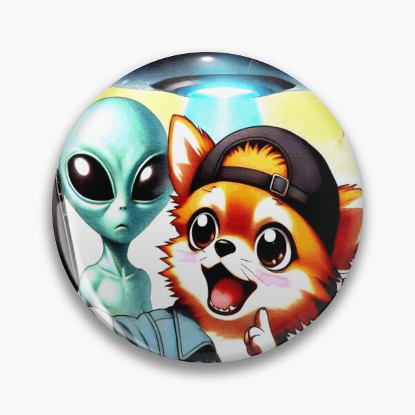 Item preview, Funny Chihuahua Selfie with UFO Cute Anime Chihuahua designed and sold by Creat-Des.