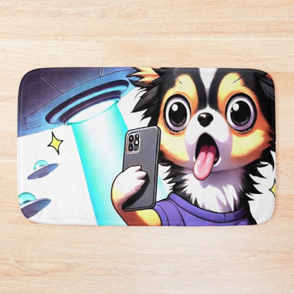 Item preview, Funny Chihuahua Selfie with UFO Cute Anime Chihuahua designed and sold by Creat-Des.