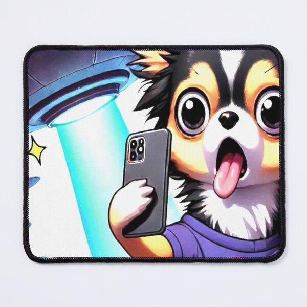 Item preview, Funny Chihuahua Selfie with UFO Cute Anime Chihuahua designed and sold by Creat-Des.