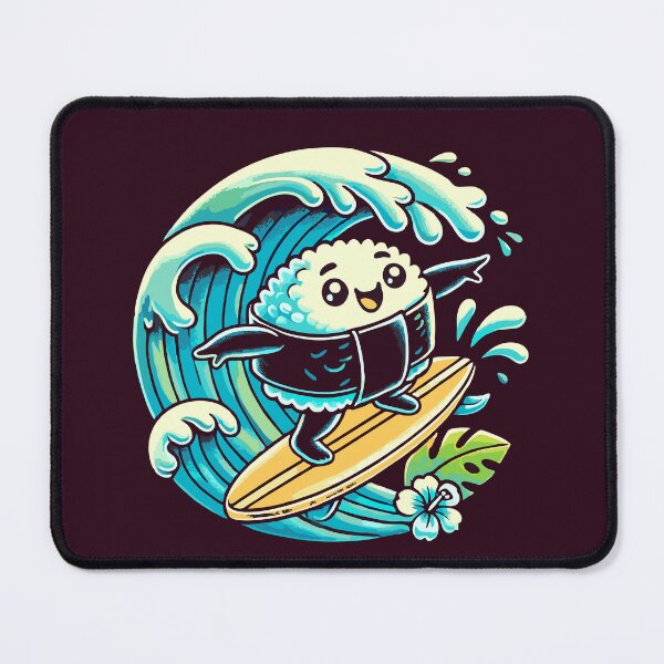 Item preview, Surfing Musubi on Tropical Waves designed and sold by MadRealmDesigns.