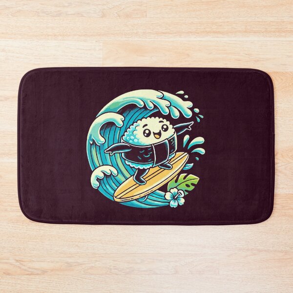 Item preview, Surfing Musubi on Tropical Waves designed and sold by MadRealmDesigns.