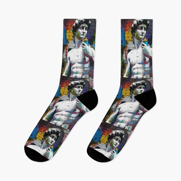 Artikelvorschau, Michelangelo David, farbenfrohe Banksy Street entworfen und verkauft von martin max.