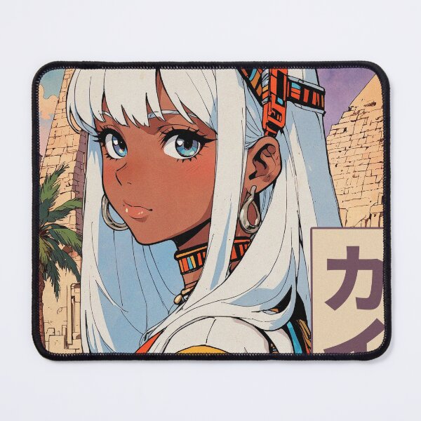 Item preview, Cairo Egypt White Haired Anime Girl 80s Retro Aesthetic Vintage Cultural Travel designed and sold by onlyanimevibes.