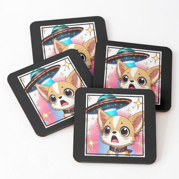 Item preview, Funny Chihuahua Selfie with UFO Cute Anime Chihuahua designed and sold by Creat-Des.