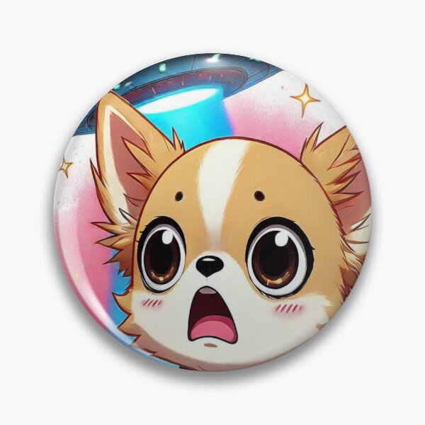 Item preview, Funny Chihuahua Selfie with UFO Cute Anime Chihuahua designed and sold by Creat-Des.