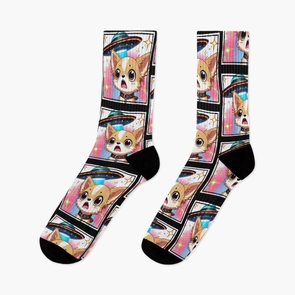 Item preview, Funny Chihuahua Selfie with UFO Cute Anime Chihuahua designed and sold by Creat-Des.