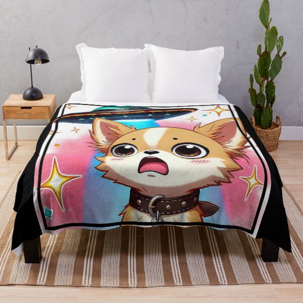 Item preview, Funny Chihuahua Selfie with UFO Cute Anime Chihuahua designed and sold by Creat-Des.
