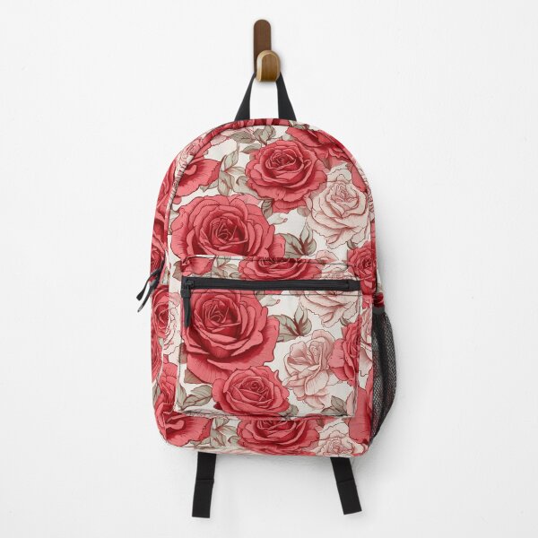 Item preview, Roses with pastel pink and red color on white background designed and sold by Designbes.