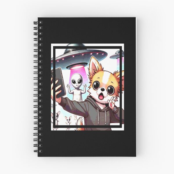 Item preview, Funny Chihuahua Selfie with UFO Cute Anime Chihuahua designed and sold by Creat-Des.