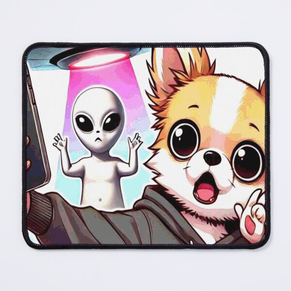 Item preview, Funny Chihuahua Selfie with UFO Cute Anime Chihuahua designed and sold by Creat-Des.