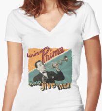 LOUIS PRIMA Jump, Jive en' Wail Women's Fitted V-Neck T-Shirt