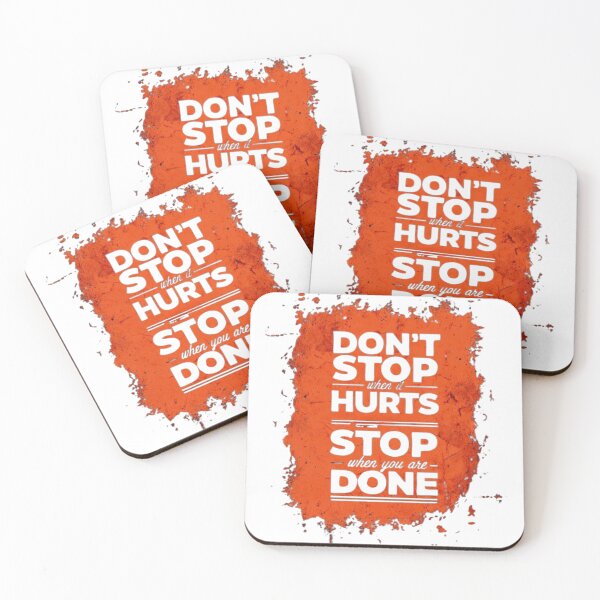 Item preview, "Don't Stop When It Hurts – Motivational Quote Design for Inspiration" designed and sold by IINSPIRA.