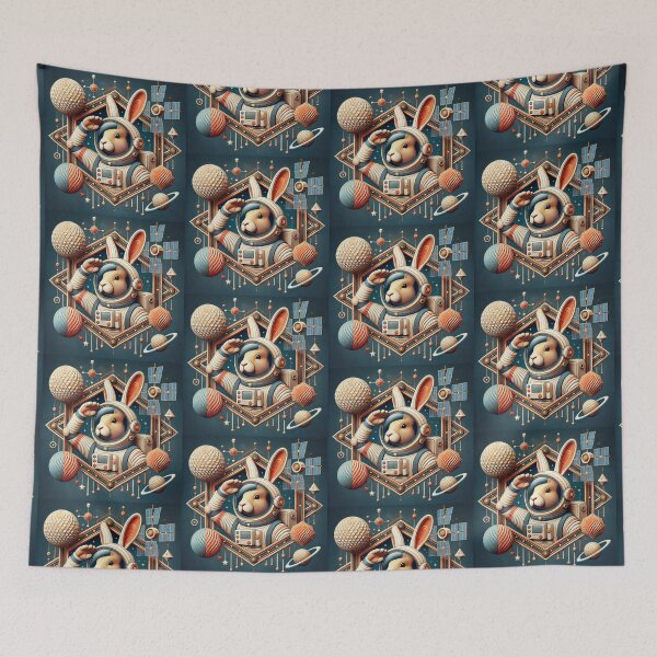 Item preview, cute astranaut rabbit designed and sold by Dogandesighn.