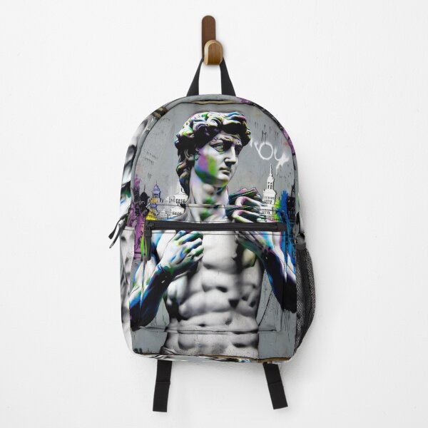 Artikelvorschau, Michelangelo David farbenfrohe Banksy-Straßenkunst entworfen und verkauft von martin max.
