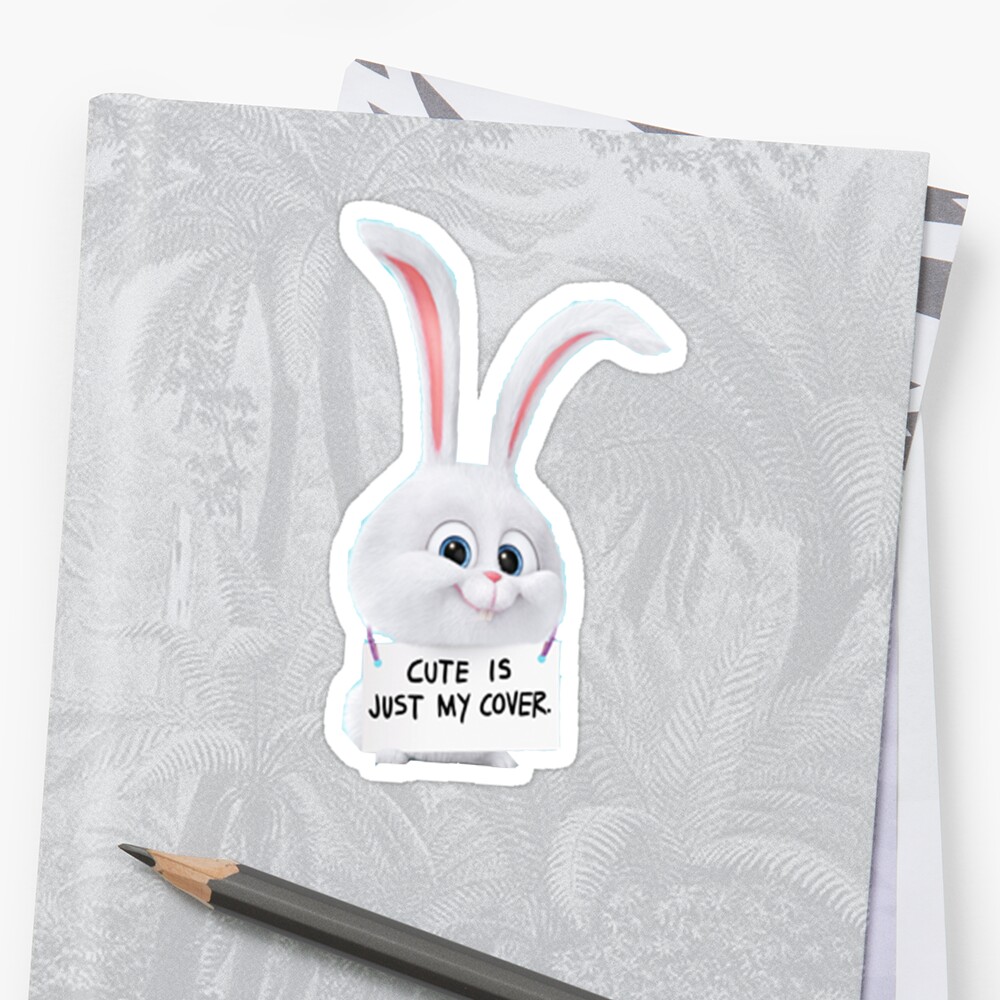 Secret Life Of Pets Bunny Stickers By Bubbledrail Redbubble