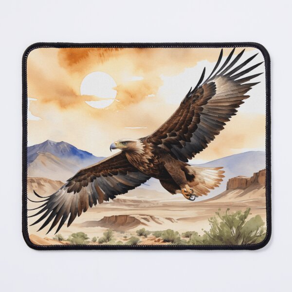 Item preview, Steppe Eagle Soaring Above Desert designed and sold by WaterBirdArt.