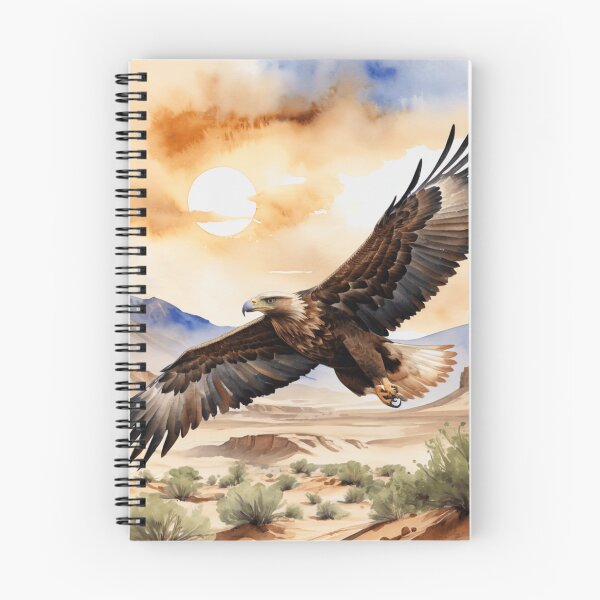 Item preview, Steppe Eagle Soaring Above Desert  designed and sold by WaterBirdArt.