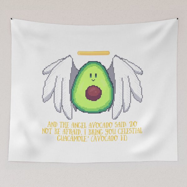 Item preview, pixel art angel avocado holy guacamole celestial designed and sold by ZerpaGiovanna.