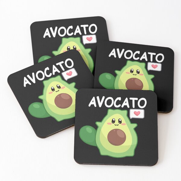 Item preview, kawaii avocado cat avocato perfect for vegans and vegetarians designed and sold by ZerpaGiovanna.
