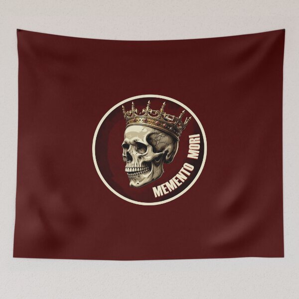 Item preview, memento mori, death, skull, king, skull king, tactical patch, military patch, military, dead, die designed and sold by SavageLegion.