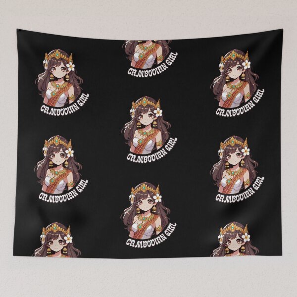 Item preview, Anime Cambodian cute Girl in Traditional Khmer Dress - Cute designed and sold by Psycho-Crazy.