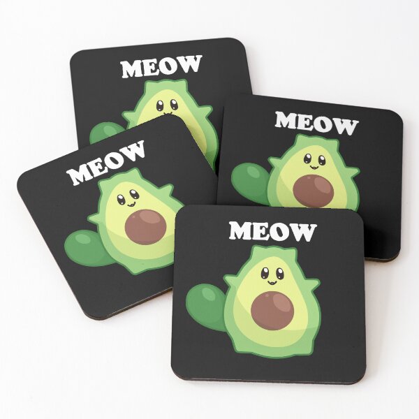 Item preview, kawaii avocado cat perfect for vegans and vegetarians designed and sold by ZerpaGiovanna.