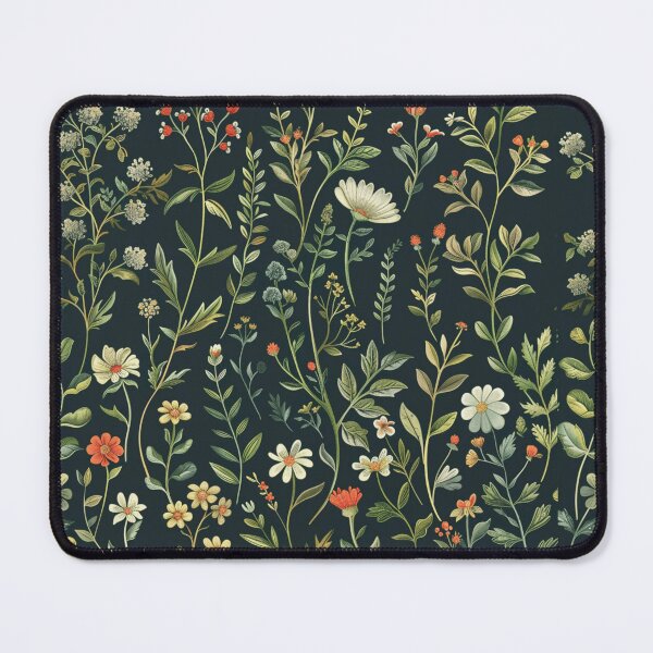Item preview, Dark Wildflower Night Garden Green Floral designed and sold by darkskydelights.
