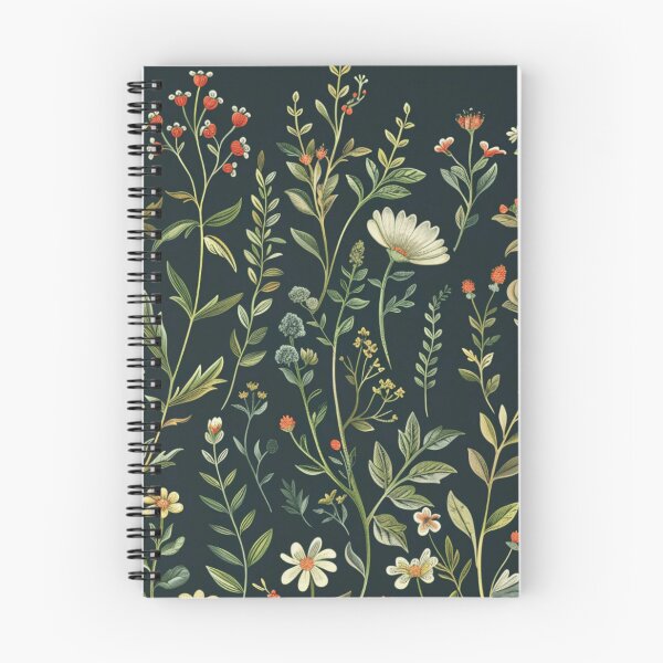 Item preview, Dark Wildflower Night Garden Green Floral designed and sold by darkskydelights.