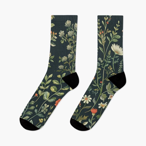 Item preview, Dark Wildflower Night Garden Green Floral designed and sold by darkskydelights.
