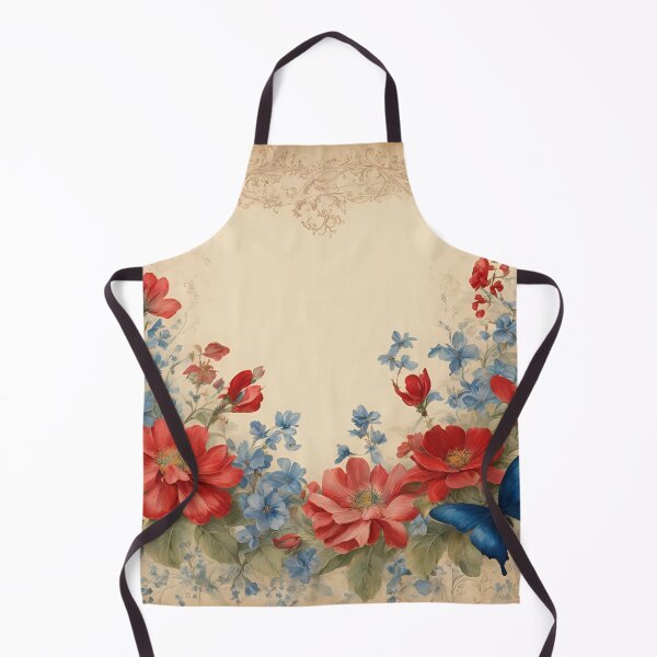 Item preview, Floral Butterfly Design Antique Reds and Blues designed and sold by Our Bible Journey.