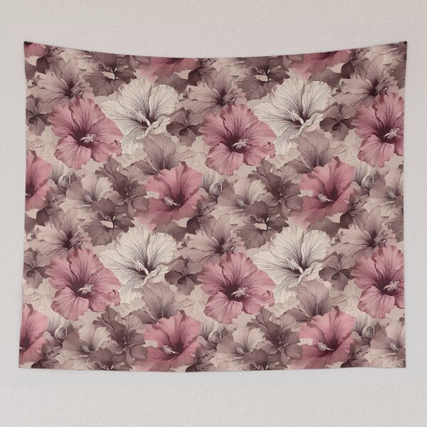 Item preview, Hibiscus flowers in watercolor colorful pastel color designed and sold by Designbes.