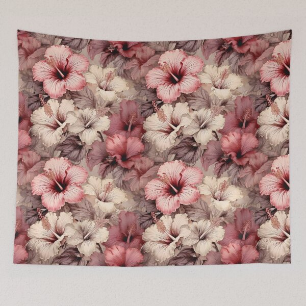 Item preview, Hibiscus flowers in watercolor colorful pastel color designed and sold by Designbes.