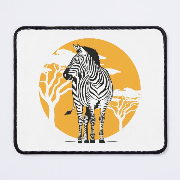 Item preview, Illustration of a zebra under the sun in the African savannah. Ideal for educational and cultural materials designed and sold by LucianoCosmo.