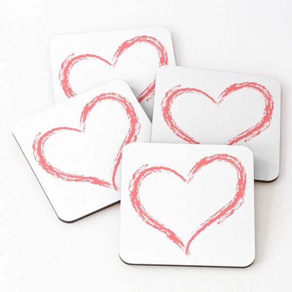 Item preview, Pink Heart shape brush Outline designed and sold by AtonuHaque.