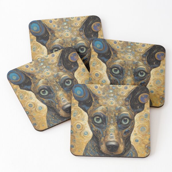 Item preview, Gustav Klimt-inspired Dog Art #2 designed and sold by NickWhittleArt.