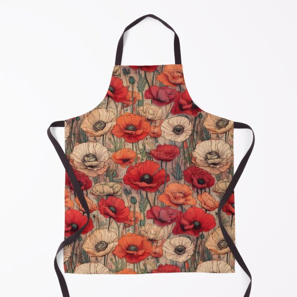 Artikelvorschau, Mohnblumen mit unregelmäßigen Umrissen und strukturierten Farbfüllungen entworfen und verkauft von Designbes.