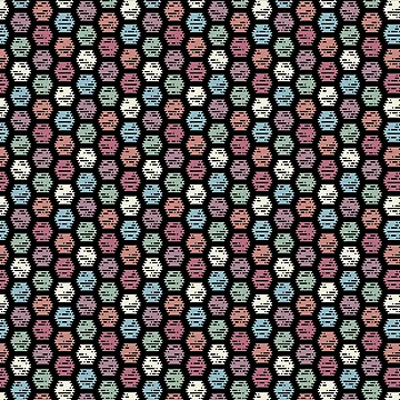 Artwork thumbnail, Colorful hexagonal by TOM JACK