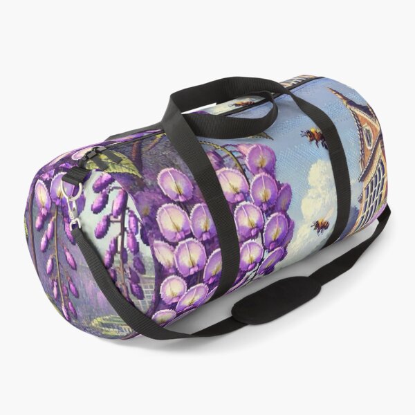 Item preview, Regency era style Pixelated flowers, bees and purple wisteria, est. 1813, garden theme, royalty designed and sold by Sugar Wisdom .