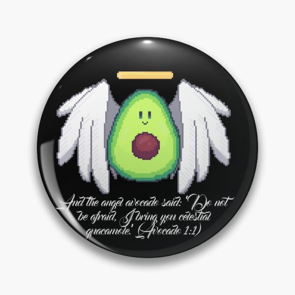 Item preview, pixel art angel avocado holy guacamole celestial designed and sold by ZerpaGiovanna.