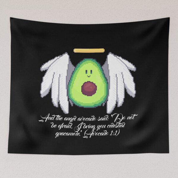 Item preview, pixel art angel avocado holy guacamole celestial designed and sold by ZerpaGiovanna.