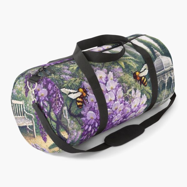 Item preview, Regency era style Pixelated flowers, bees and purple wisteria, est. 1813, garden theme, royalty designed and sold by Sugar Wisdom .
